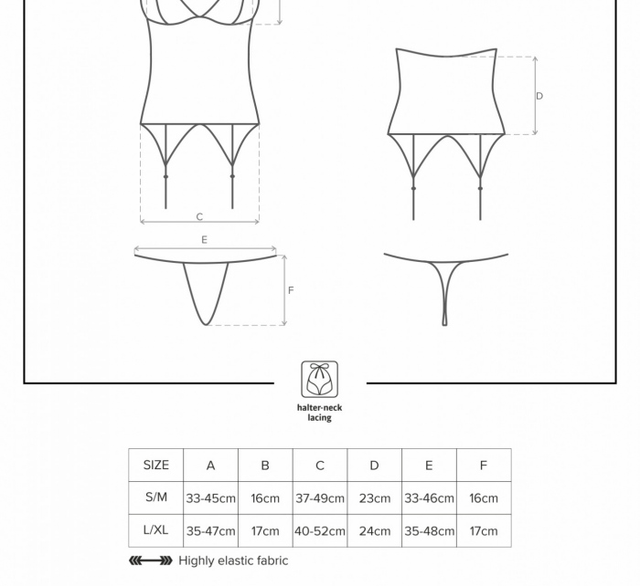 Korzet 828-COR corset - Obsessive